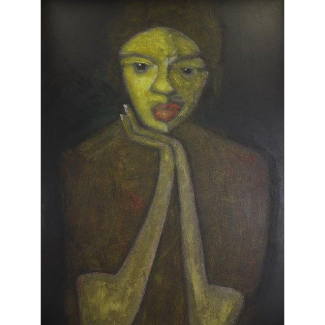 Harry Charles Tim, In Thought Portrait, 2026, Acrylic Painting on Board, Framed For Sale - Image 4 of 15