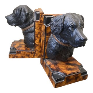 Vintage Labrador Bookends- a Pair For Sale
