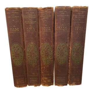 Antique 1901 Mark Twain Library Edition – 5-Volume Set (Harper & Brothers) For Sale