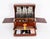 Antique Satin Wood Three Cut Crystal Decanter Tantalus and Games, 1890s, Set of 6 For Sale - Image 10 of 18