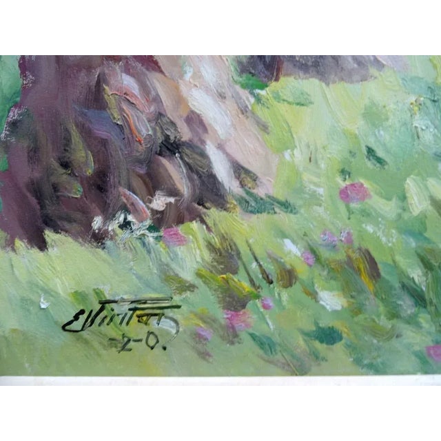 Edgars Vinters, Rye Field, 2000, Oil on Cardboard For Sale - Image 3 of 4