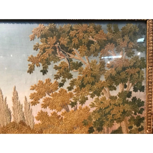 Textile French 19th Century "Fil De Soie" - Silk Embroidery For Sale - Image 7 of 7