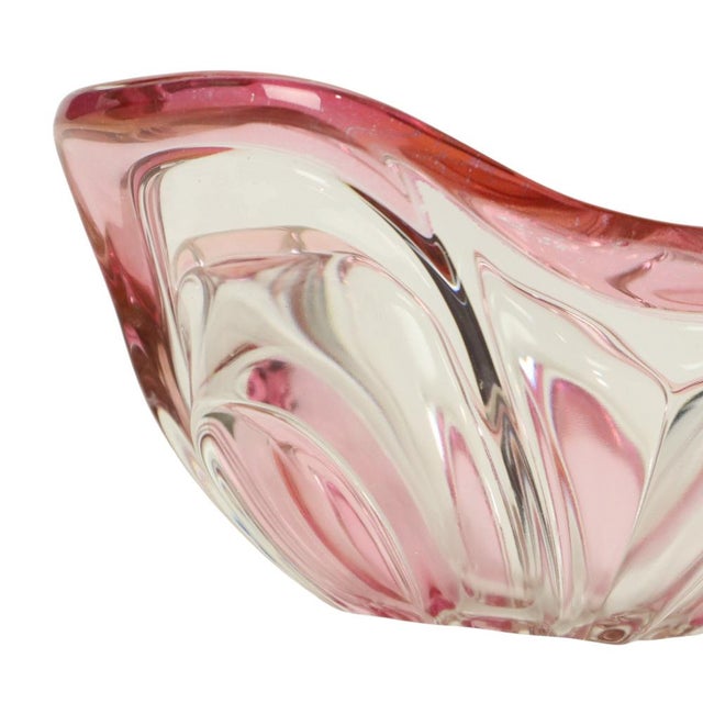 Glass Vintage Murano Pink Glass Fruit Bowl, 1960s For Sale - Image 7 of 14