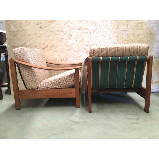 Mid 20th Century 20th Century Vintage Danish Teak Armchairs With Straps and Cushions For Sale - Image 5 of 9