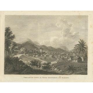 Bryan Edwards, View of Trelawney Town, Jamaica Maroons, 1818, Engraving For Sale