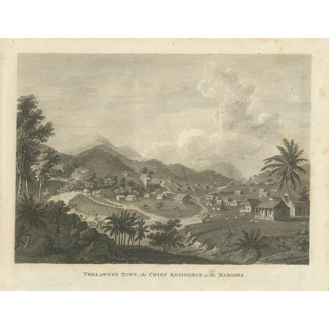 Bryan Edwards, View of Trelawney Town, Jamaica Maroons, 1818, Engraving For Sale