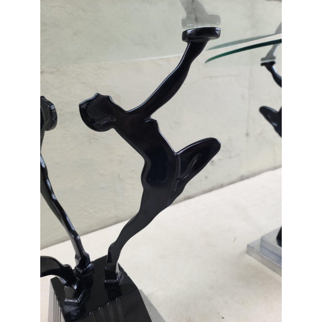 Metal Art Deco Round Side Table For Sale - Image 7 of 11