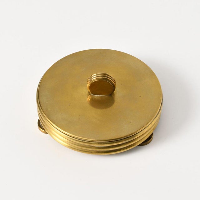 Metal German Art Deco Brass Box, 1930s For Sale - Image 7 of 11