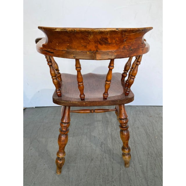 1850 English Smokers Bow Chairs Set of 4 For Sale - Image 4 of 6
