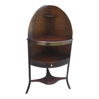 Mid Century Federal Style Mahogany Corner Etagere For Sale