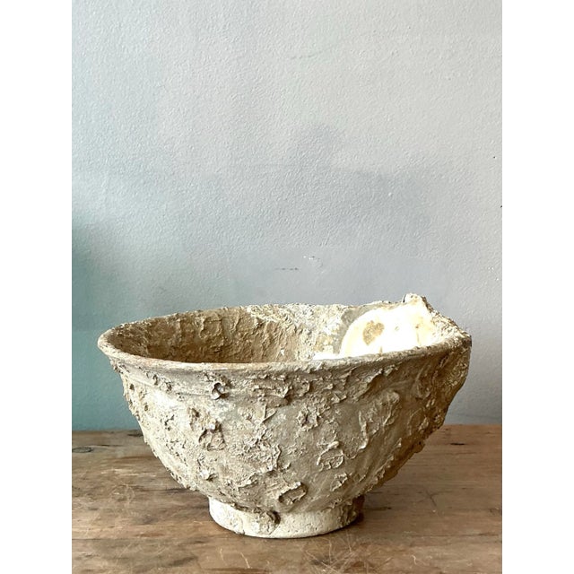 Vintage Boho Oyster Ceramic Bowl For Sale In West Palm - Image 6 of 10