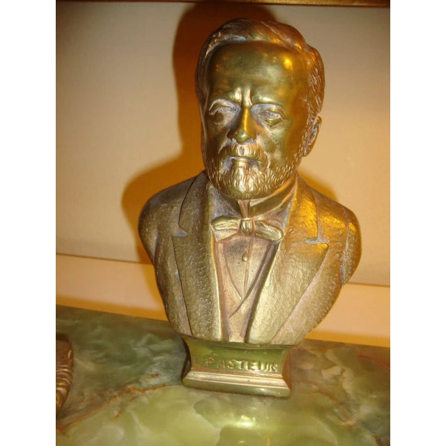 Onyx and Bronze Inkwell Desk Set For Sale - Image 4 of 7