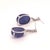 Contemporary Oval Cabochon Sapphire and Diamond Platinum Drop Earrings - Fei Liu, Pair For Sale - Image 3 of 5