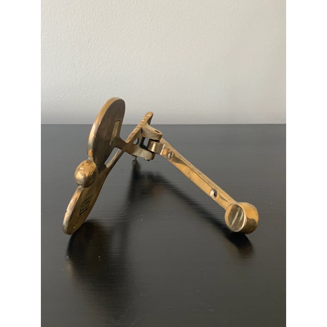Metal Vintage Cast Brass Double Tennis Racket Door Knocker For Sale - Image 7 of 7