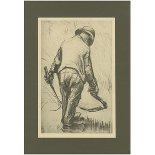 After Vincent Van Gogh, Peasant with Sickle, 1928, Portfolio Print For Sale