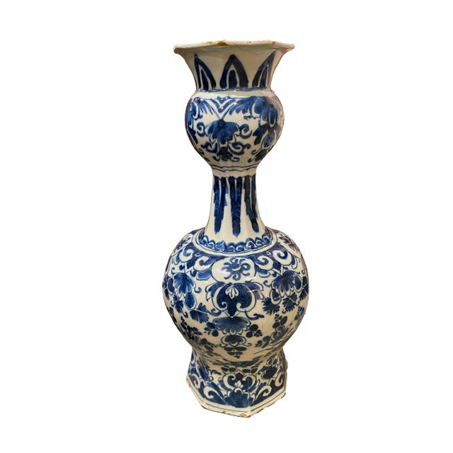 Ceramic Large 18th Century Delft Knobble Vase For Sale - Image 7 of 7