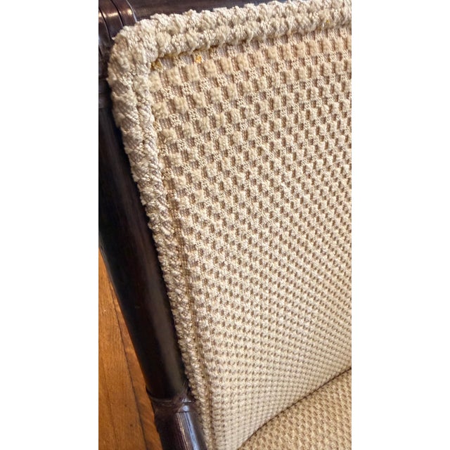 McGuire San Francisco Rattan Dining Arm Chairs With Diamond Lattice Backs – Set of 6 For Sale - Image 13 of 16