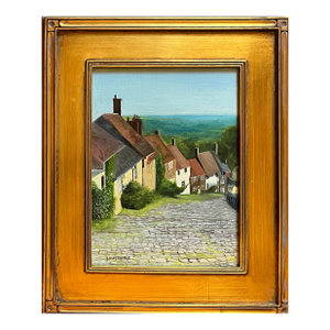Oil Painting of Gold Hill, Shaftesbury, Dorset, England