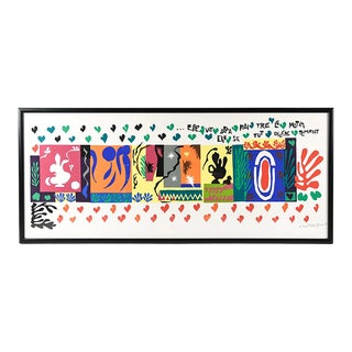 Mid 20th Century "Elle Vit Apparaître Le Martin" Modern Silkscreen After Matisse, Framed For Sale