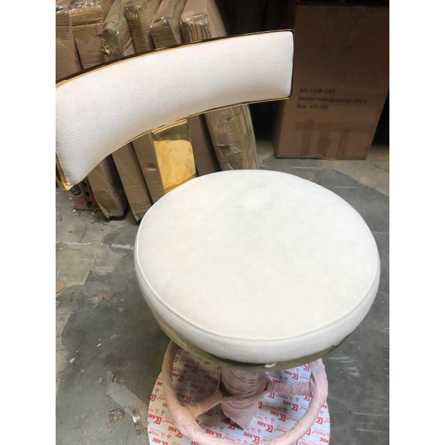 Hollywood Regency Counter Chairs - Set of 3 For Sale In Los Angeles - Image 6 of 7
