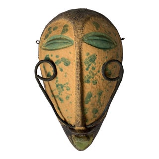 Alvino Bagni Italian Pottery Tribal Mask Wall Sculpture For Sale