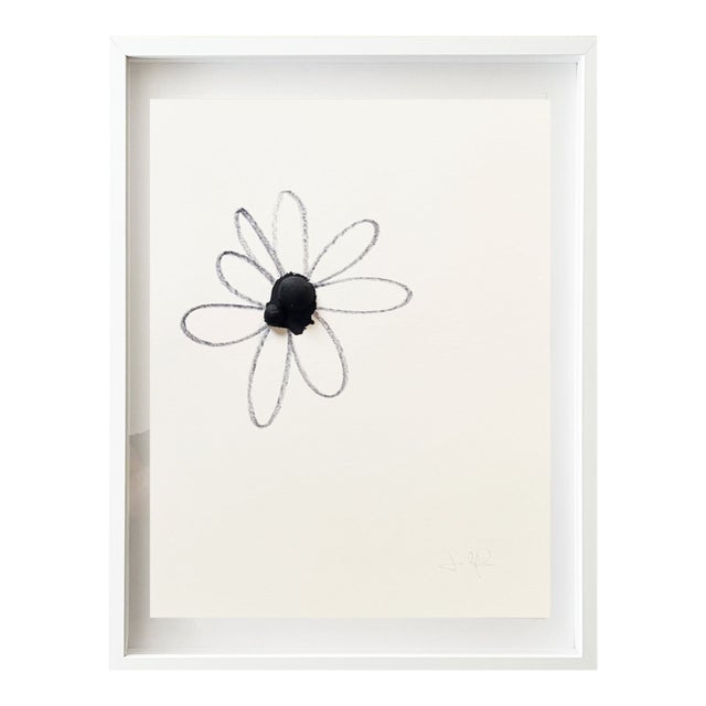 Minimalist Black & White Botanical Abstract, Framed by Jake Poser For Sale