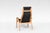 Yngve Ekström Vintage Black Leather Lamino Lounge Chair by Yngve Ekström for Swedese For Sale - Image 4 of 8