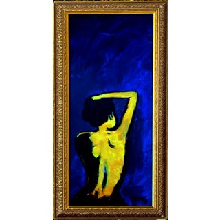 Signed 1979 Acrylic Nude Painting For Sale