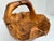 Brown Vintage Hand-Carved Burl Wood Bowl – Large Organic Basket-Style Decorative Centerpiece For Sale - Image 8 of 11