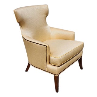 Stanford Furniture Regency Art Deco Lounge Chair With Shagreen Stingray Fabric For Sale