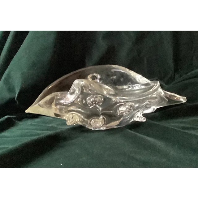 Glass 1950s Vintage Zanetti Licio Murano Glass Conch Shell Sculpture, Signed For Sale - Image 7 of 7