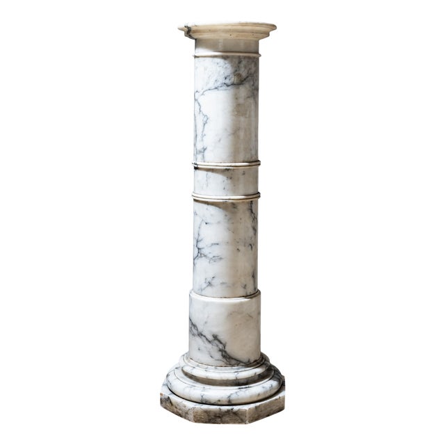 Antique Marble Column, 1800s For Sale