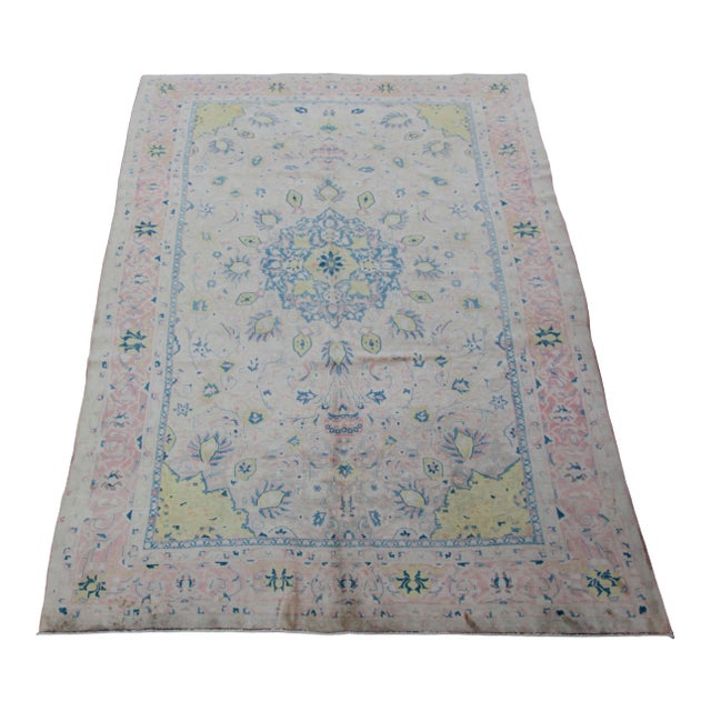 1930s Muted Tone Tribal Rug -6' 9'' X 11' 11'' For Sale