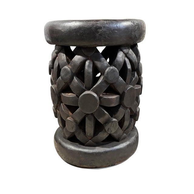Unique large Bamileke Royalty Spider Stool/Table from Cameroon, is an unusual find. Constructed from a single piece of...