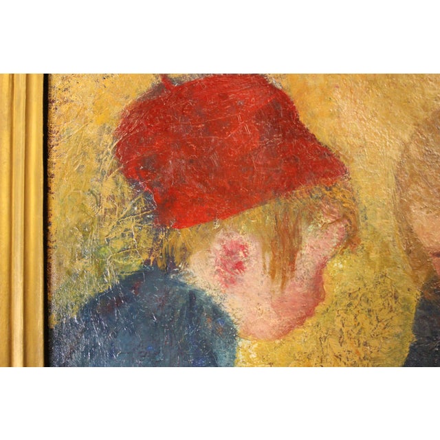 Vilma Vrbova-Kotrbova, Children with Balloons, 1961, Oil on Canvas, Framed For Sale - Image 8 of 14