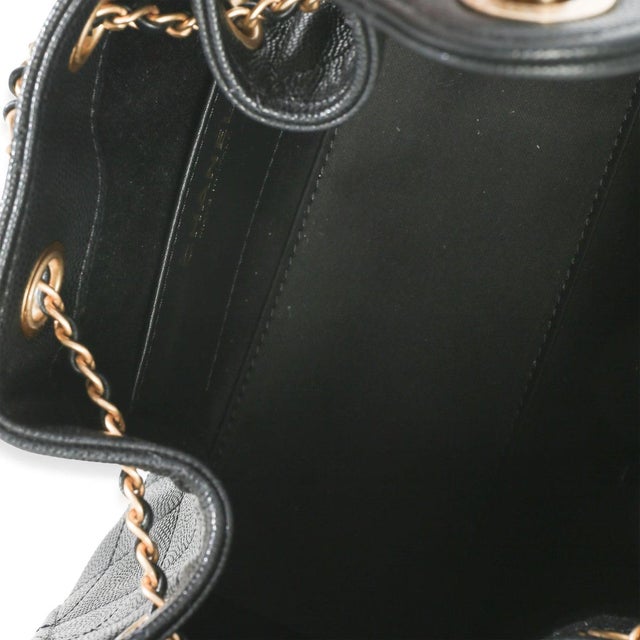 26P Black Quilted Caviar Mini Chanel 25 Hobo Handbag For Sale - Image 9 of 9