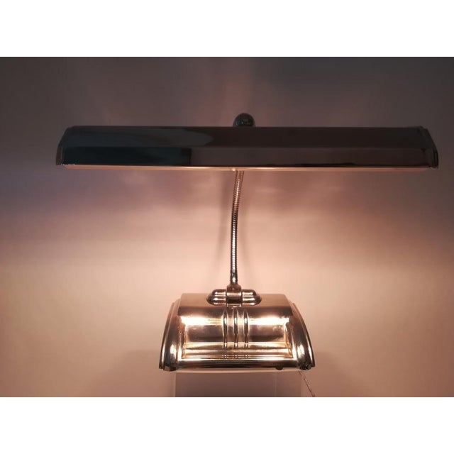 Metal Adjustable Chrome-Plated Desk Lamp For Sale - Image 7 of 11