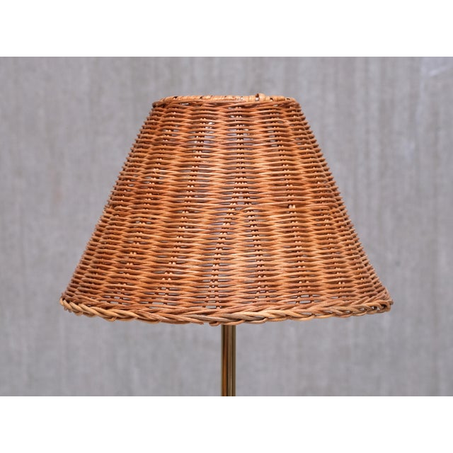 1960s Table Lamps in Brass, Glass and Rattan from Falkenbergs Belysning, 1960s, Set of 2 For Sale - Image 5 of 12