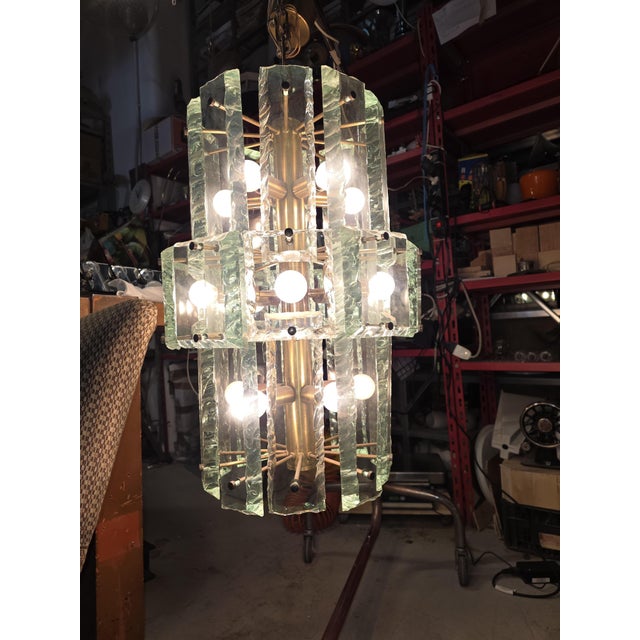 Chandelier in Crystal from Fontana Arte, Italy, 1950s For Sale - Image 13 of 14