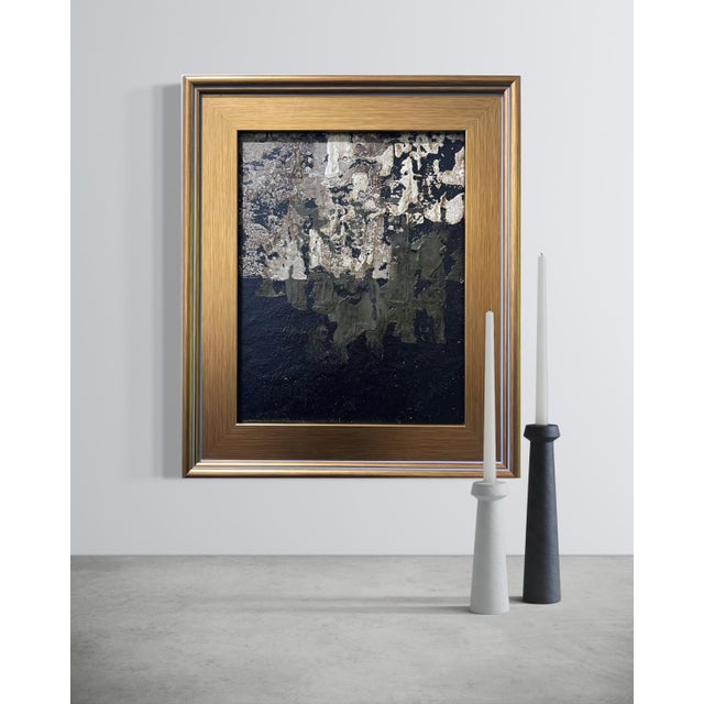 This original mixed-media abstract painting by J. Kent Martin is inspired by aerial views of farmland and the ordered...