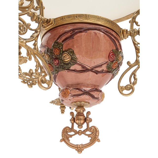 Antique Electrified Chandelier for Candles For Sale - Image 12 of 14
