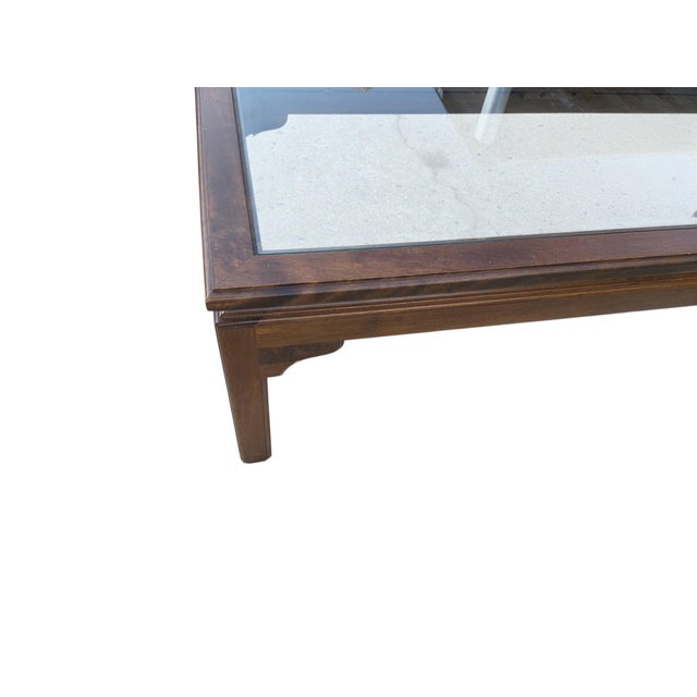 Ethan Allen Vintage Canova Collection Coffee Table Campaign Style Solid Cherry For Sale - Image 12 of 16