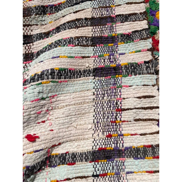 1980s Mid-Century Vintage Berber Moroccan Boucheruite Rug For Sale - Image 10 of 11