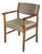 Oak Armchair With Upholstered Seat Danish Mid-Century Modern Vintage For Sale