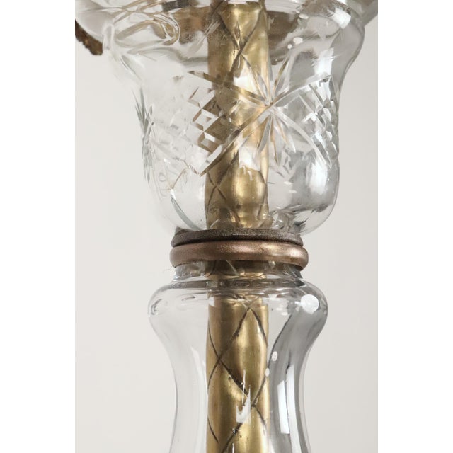 Bronze Restored 1930s Victorian Crystal & Bronze Chandelier For Sale - Image 8 of 15