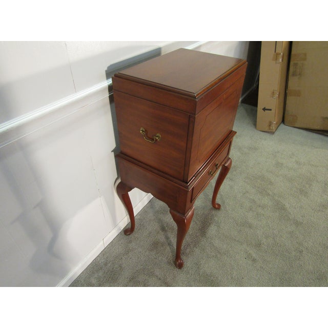 Item 87769: Henkel Harris solid cherry wine chest. Age: 1960's. Details: Queen Anne Style and Number 24 finish. Condition:...