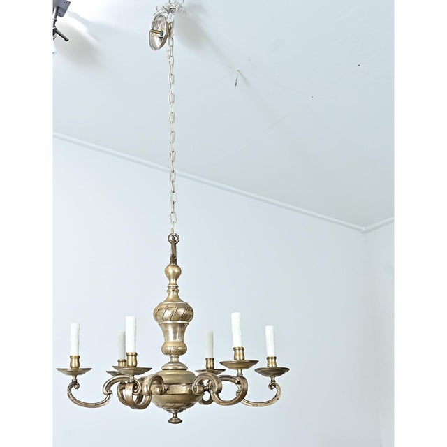 Early 20th Century French Bronze Chandelier For Sale In Baton Rouge - Image 6 of 12
