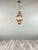 20th Century Italian Amber Blown Glass Lantern Pendant Light For Sale - Image 3 of 5