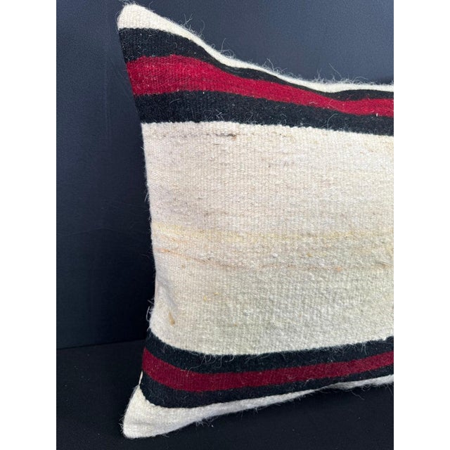 Turkish Hemp Pillow Cushion Natural Beige Black Cushion Cover 20x20 #30654 Enhance your home decor with our Kilim Pillow...