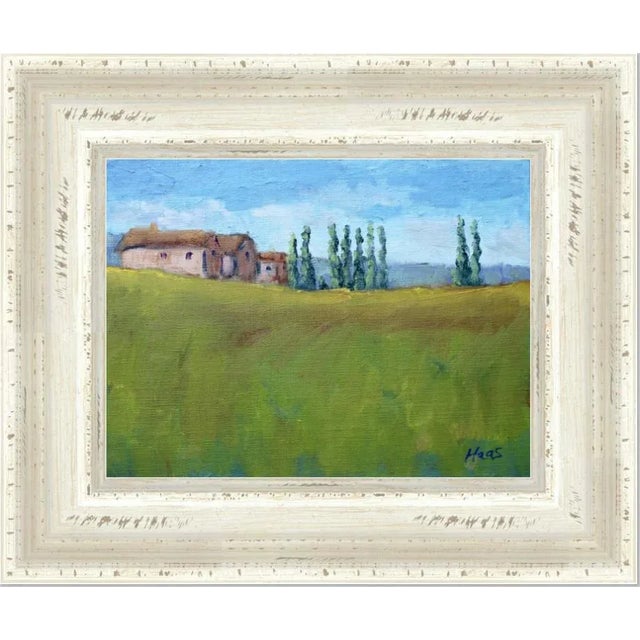2020s Cypress Trees, Tuscany, Italy Original Oil on Linen Panel For Sale - Image 5 of 5